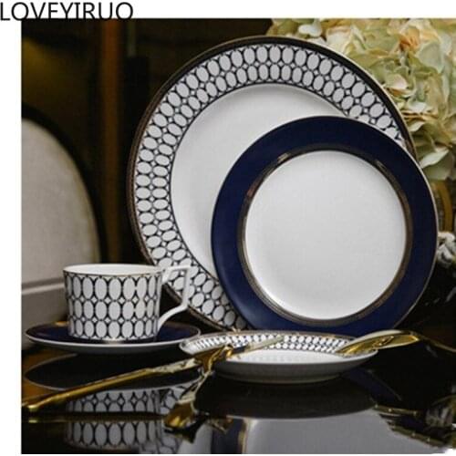 Bone China Cup and Saucer Cutlery Set Western Dinner Plate Coffee Cup Dessert Snack Tableware Housewarming Gifts Household Items
