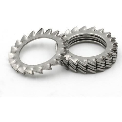 304 Stainless Steel Outer Multi Tooth Washer Stop Washer M4