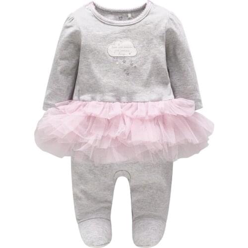 Autumn/winter new baby girl bao pengpeng cotton long sleeve jumpsuit baby rompers