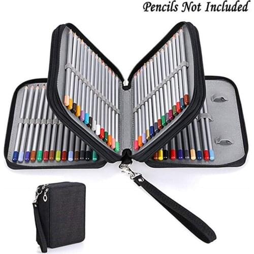 New 72 Color 78 Hole Fine Art Painting Pencil Case Student Stationery Bag Pencil Storage Bag Pen Curtain Stationery Box