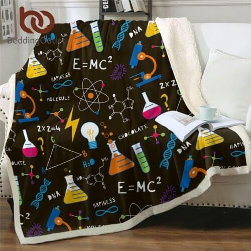BeddingOutlet Science Lesson Blanket For Bed Chemistry Biology Physics Soft Blanket Witchcraft Bedspread Magic Witching Mantas