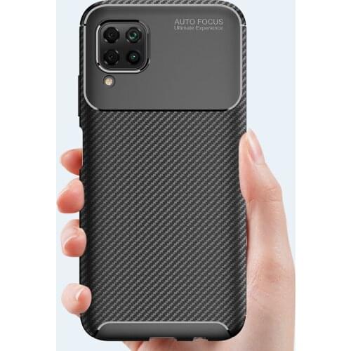 Luxury Case For Huawei Nova 7i Soft Silicone Carbon Fiber Phone Protection Back Shockproof Case For Huawei P40 Lite Pro P40 Pro