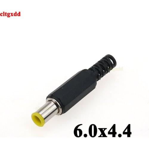 10pcs 6.5*4.4mm 6.0x4.4mm Male DC Power Jack Plug Connector Welding Electrical Plugs Audio DIY Parts Yellow Head