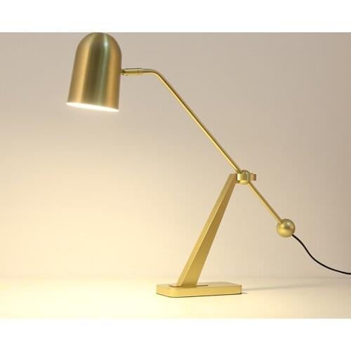 Modern Creative Gold Metal Table Lamp Home Living Room Bedroom Study Desk Lamp Fixture LED Suspension Lamps TA114