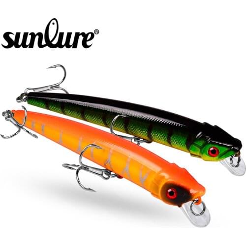 Sunlure 1PCS Floating Minnow Bait 9.5cm-8g Surface Fishing Lure Hard Artificial Wobbler Noisy Swimbait Bass Bait Fishing Trackle