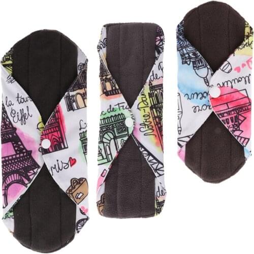 Super Long Nighttime Use Reusable Menstrual Pads, Bladder Support & Incontinence Pads | Natural Bamboo Charcoal Cloth