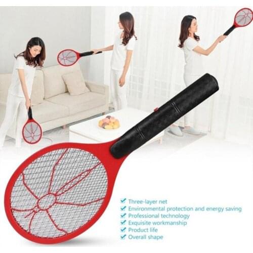 Three Layer Electric Hand Held Bug Zapper Insect Fly Swatter Racket Portable Mosquitos Killer Pest Control For Bedroom Outdoor