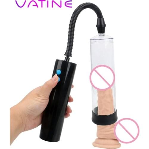 VATINE Penis Enlarger Vacuum Pump Extender 3 Speeds Sex Toys for Men Gays Male Penile Erection Training Extend