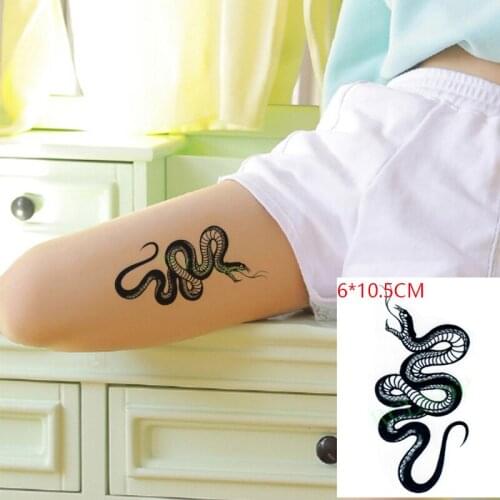 Waterproof Temporary Tattoo Sticker Snake cool mighty evil sexy Body Art Flash Tattoo Fake Tattoo for Women Men