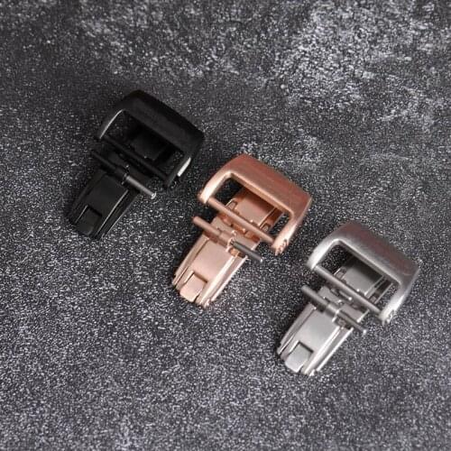 Original Quality 316L Stainless Steel Folding Clasp, 20MM Silver Black Rose Gold And Golden Stainless Steel Clasp