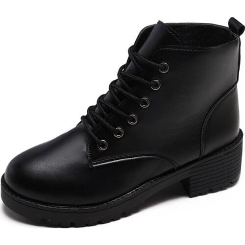 Women Patent Leather Lace Up Ankle Boots Woman Shoes Casual Black Sock Platform Boots Female Fashion Lady Botas Mujer 2020 New