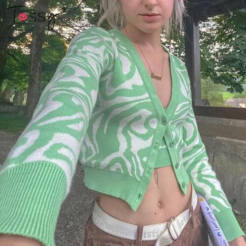 Tossy Button Knitted Sweater 2 Piece Top And Camis Set For Women V-neck Long Sleeve Crop Top 2021 New Casual Cardigan Outwear