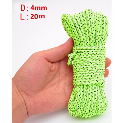 10/20M Outdoor Camping Paracord Multifunctional Umbrella Rope Reflective Survival Rescue Tent Fixed Rope Camping Paracord Cord