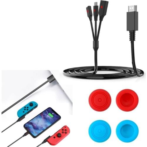 USB Type C Charging Cable For Nintendo Switch Joycon Controller Fast Charging Charger Cord Nintend Switch NS Accessories 3 in 1