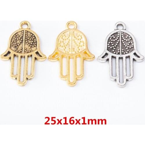 45 pieces of retro metal zinc alloy Hand pendant for DIY handmade jewelry necklace making 7565