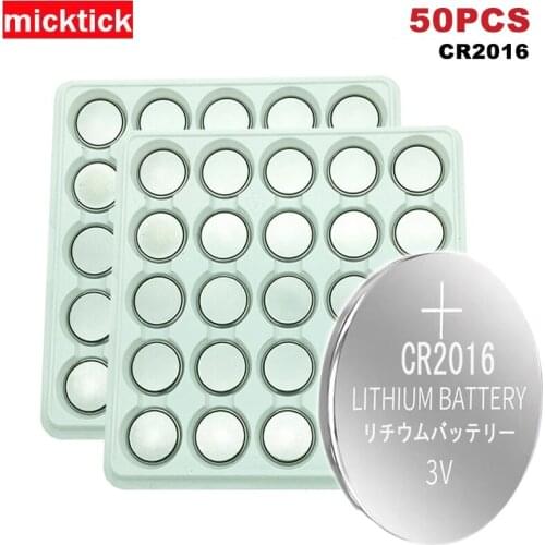 50PCS/lot CR2016 3V Lithium Battery DL2016 ECR2016 LM2016 BR2016 CR 2016 Watches,clocks toys Button Battery