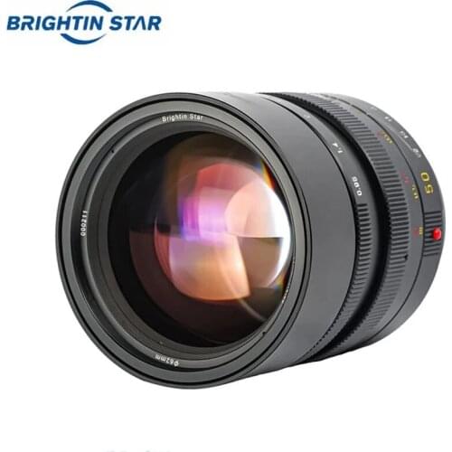 Brightin Star 50mm F0.95 Full Frame Large Aperture Portrait Mirrorless Camera Lens for Sony E-Mount Black Color