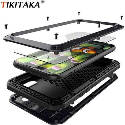 Doom armor Shockproof Phone Case For iPhone 12 Pro 11Pro Max XS MAX XR X 6 7 8 Plus 5S SE Full Body Cover Metal Aluminum Fundas