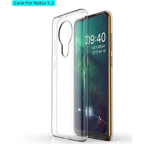 Nokia5.3 Case Nokia 5.3 TPU Silicon Clear Fitted Bumper Soft Case for Nokia 5.3 Transparent Back Cover