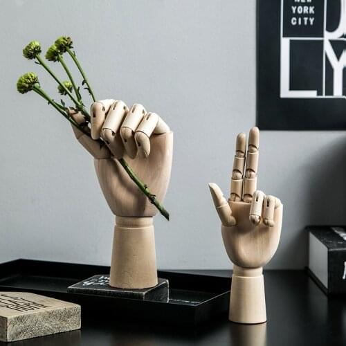 Wooden Palm Joint Man Model Drawing Mannequin Rotatable Model Artist Movable Limbs Male Miniatures Manikin Decoration Crafts