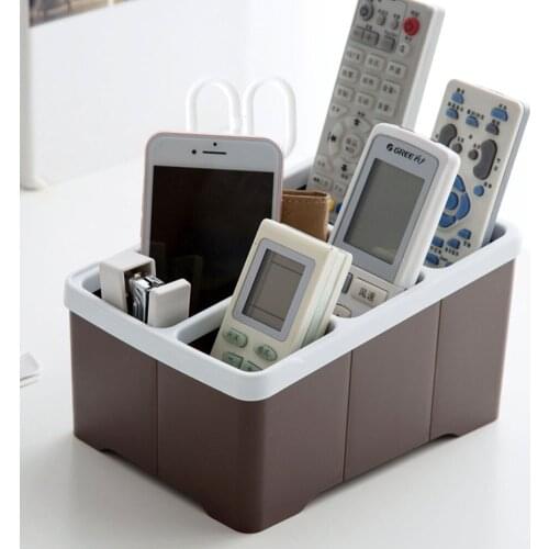 Remote Control Holder 4 Compartments Organizer Holder Stand Shelf Rack Holder for Universal TV DVD AC Home Storage Organization