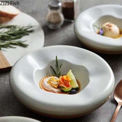 Dinner Serving Pure Color Porcelain Plate Modern Home Decoration Kitchen Tableware Accessories Dinner Plate Dessert Bread Plate