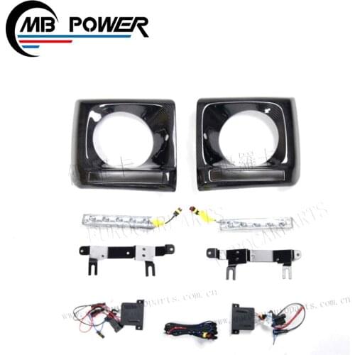 G class w463 carbon fiber head lamp cover For G class W463 g500 g63 g65 g55 runing light head lamp cover