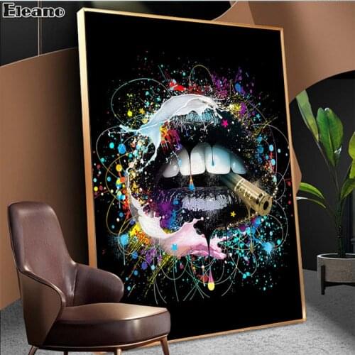 Graffiti Art Cat Mouth Lion Poster Animal Abstract Art Print Living Room Wall Canvas Poster Nordic Modern Home Decor Painting