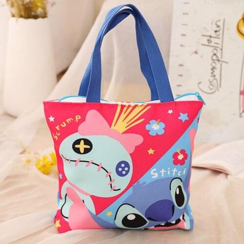 Disney cartoon Mickey canvas bag girls large capacity shoulder bag cute student lunch box bag girl handbag storage bag