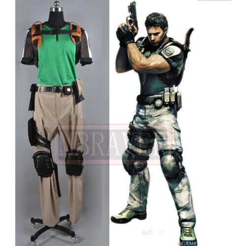 Chris Redfield Cos Cosplay Costume Halloween Uniform Outfit Custom Made Any Size