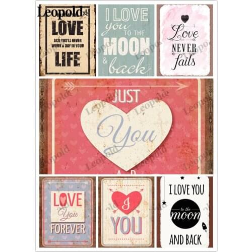 Metal Tin Plate Love Vintage Poster I Love You Text Letter Plaque Bar Bedroom Home Decoration Accessories Gift 20X30Cm