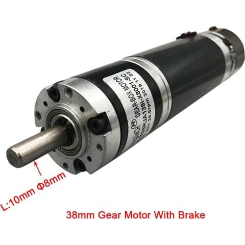38mm DC Planetary Gear Motor 12V 24V High Torque Low Noise Forward and Reverse With Brake