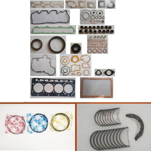 Complete repair Overhaul engine full gasket set kit crankshaft connecting rod bearing piston ring for Kubota engine: V3800 16V