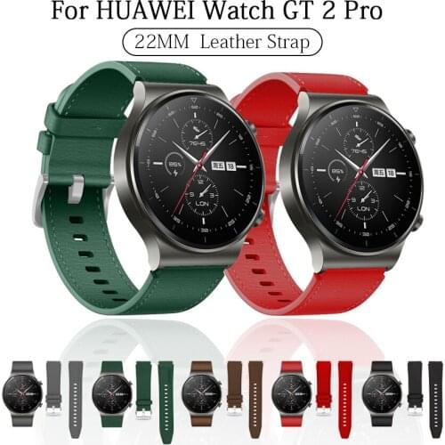 22mm Leather Strap for Huawei Watch GT 2 Pro Wristband Watchband for Huawei gt2 Pro Band Bracelet Replaceable Accessories