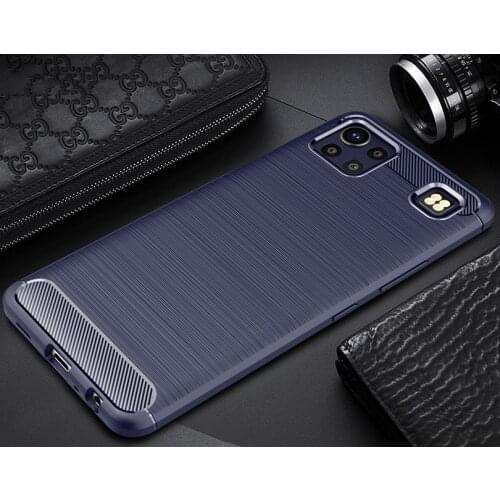Luxury case For LG K92 5G case LG K52 K62 Q52 Silicone Carbon Fiber Back Phone cover for LG K42