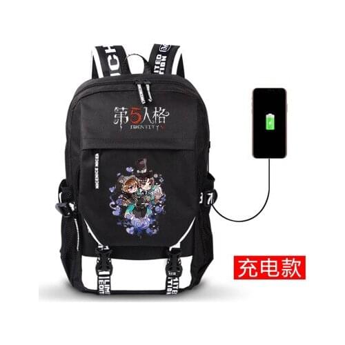Persona 5 Teenage Travel Laptop USB Port Bags Cosplay Printing Backpack Canvas Unisex Student School Shoulder Bag