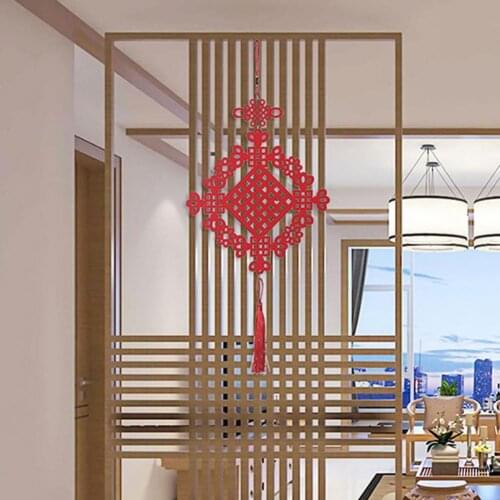Lucky Felt Cloth 3D Hanging Red Chinese Knot Spring Festival Pendant Decoration