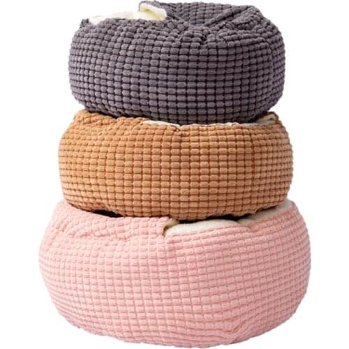 Super Soft Pet Dog Cat Cave Bed House Deep Sleep Winter Round Sleeping Kennel Cushion for Small Medium Dogs