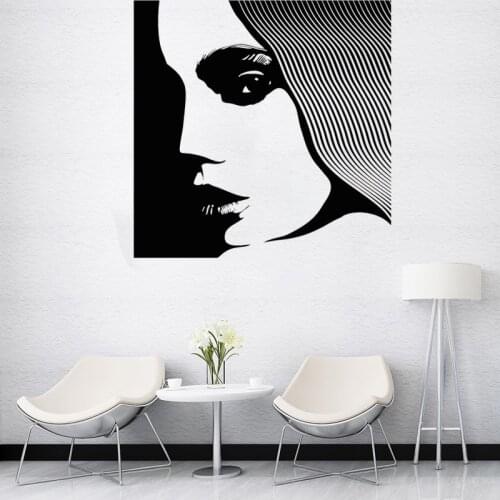 Beauty Salon Wall Stickers Barber Shop Decals Girls Bedroom Living Room Art Decoration Murals Hairdresser Hair Salon O67