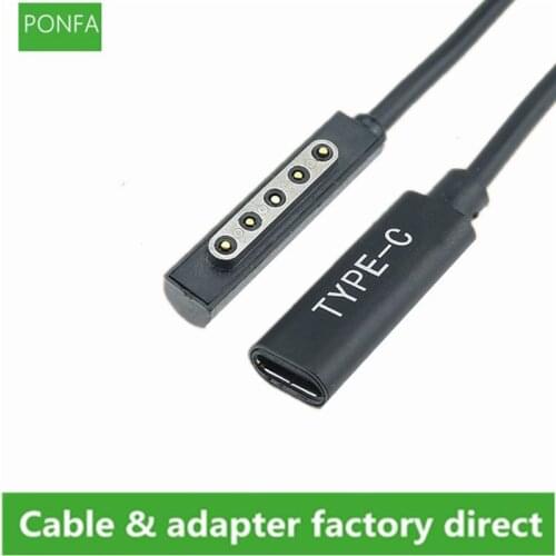 USB Type C PD Power Supply Charger Adapter Charging Cable Cord Dc Plug Converter for Microsoft Surface Pro 1/2 12V 3.6A Tablet