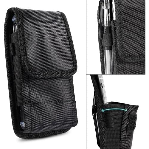 Cell Phone Vertical Pouch Holster Carrying Case for iPhone 12 11 Pro XS Max 8 7 Plus Waist Bag Belt Clip Cover for Redmi Note 9