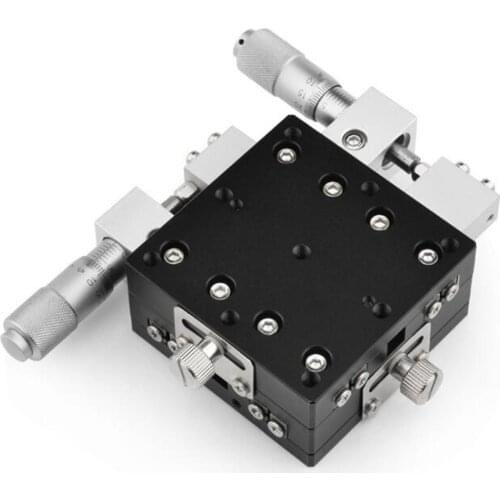 XY 60X60mm Centre 2 axis Adjustable Precision Linear Stage Cross-roller Bearing For Automation Printing Equipment