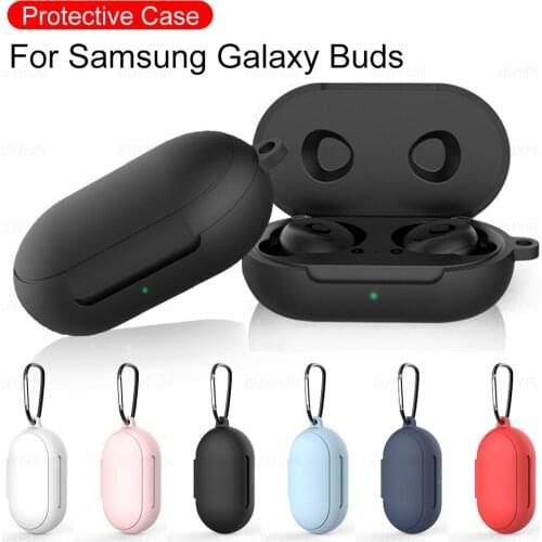 Candy Colorful Silicone Case For Samsung Galaxy Buds plus Wireless Earphone Soft TPU Shockproof Cover Cases Coque With Buckle