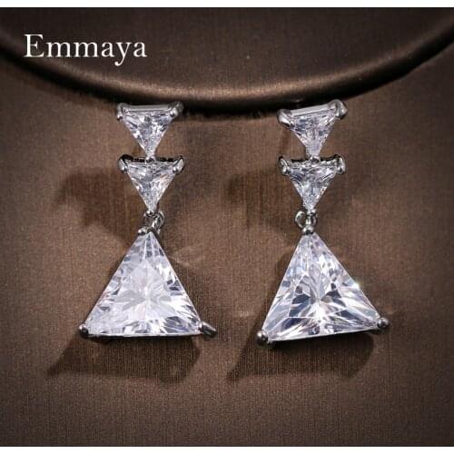 Emmaya Modern Style Geometry Appearance Earring For Women Fashion Statement Charming Wedding Party Gift AAA Zirconia Jewelry