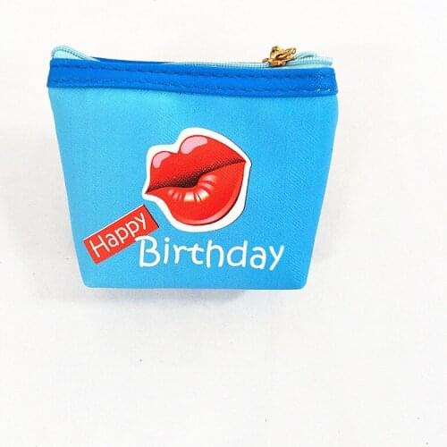 M237 Lip Women Purses Cute Cartoon Fashion Lady Lip Print 6 Styles Small Fresh Headset Line Coin Purse Card Bag