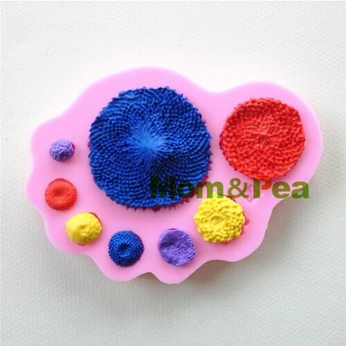 Mom&Pea 0970 Free Shipping Button Shaped Silicone Mold Cake Decoration Fondant Cake 3D Mold Food Grade