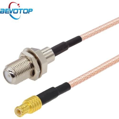 100PCS MCX-F Extension Cord MCX Male to F Female RG316 Adapter Coaxial Pigtail Cable F Type Jack to MCX Plug Pigtail Cable