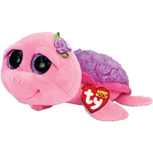 15cm Ty Plush Animal Doll Rosie Purple Tortoise Soft Stuffed Toys Big Eye Beanie Fox Unicorn Doll Toy Children Birthday Gift
