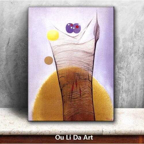 Abstract light purple yellow egg landscape canvas printings oil painting printed on canvas home wall art decoration picture