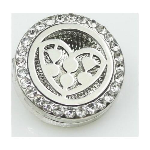 Aromatherapy Heart 18mm Snap Buttons 3pcs Perfume Locket Magnetic Essential Oil Diffuser Snap Bracelet Jewelry Accessories